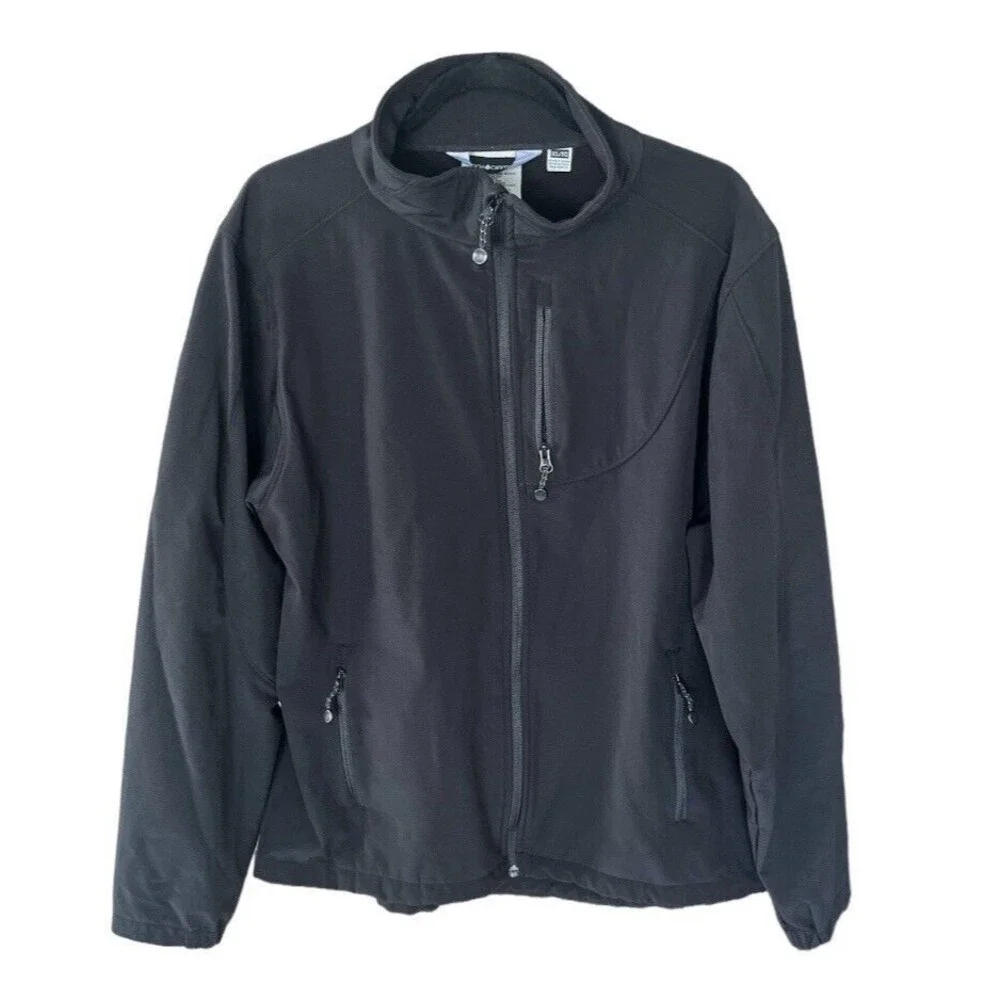 Black Diamond Full Zip‎ Soft Shell Jacket Zip Pockets Mens X-Large Black